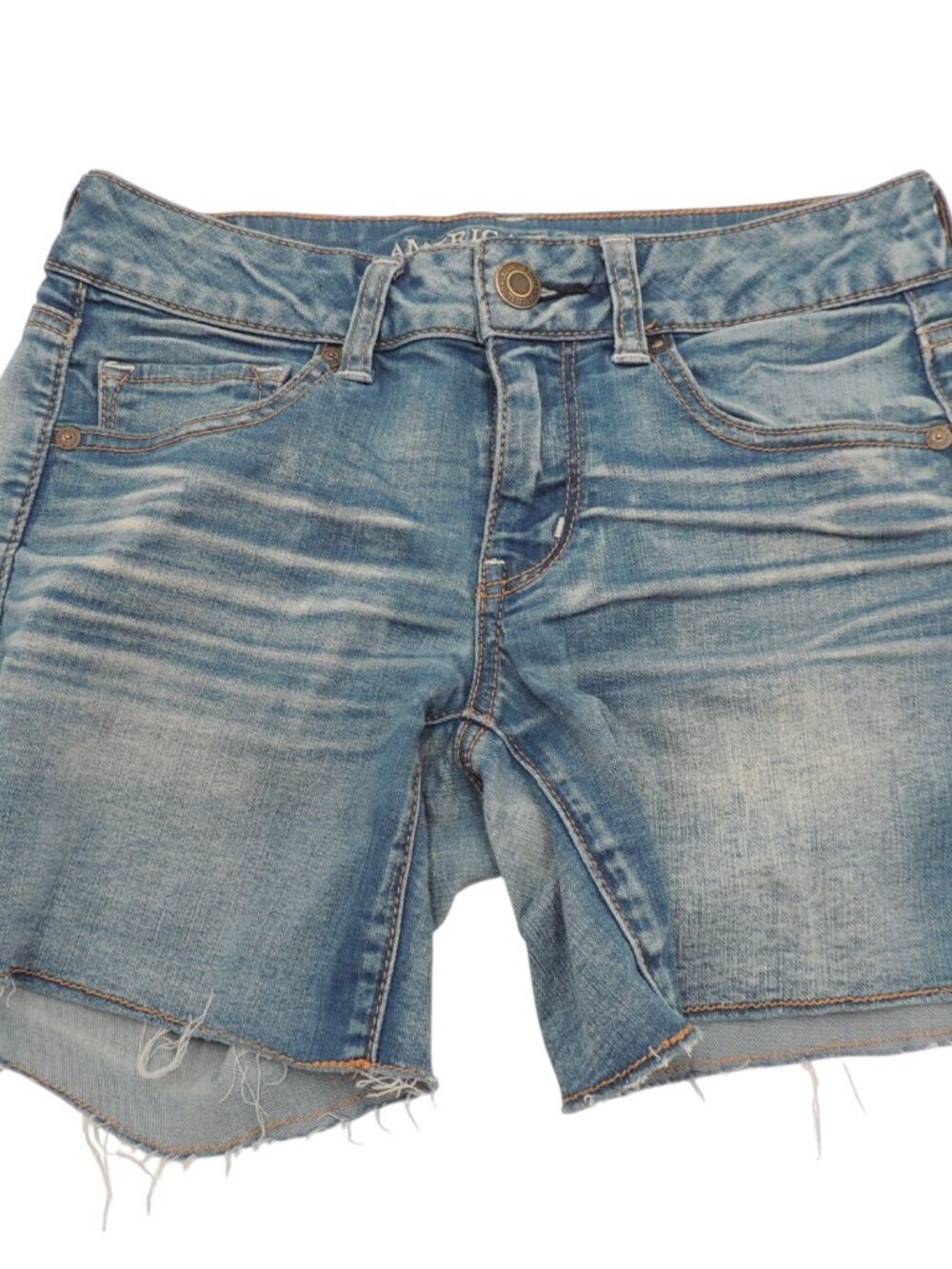 American Eagle Super Super Stretch Midi Jean Shorts Womens size 4